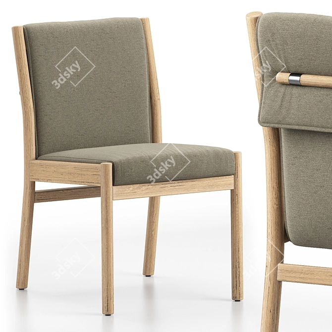 Hito Feature Dining Chair, Olive 3D model image 1