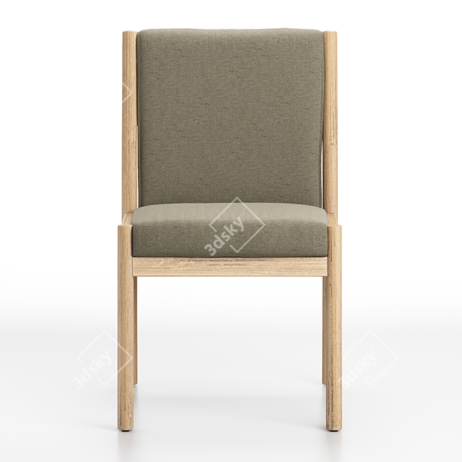 Hito Feature Dining Chair, Olive 3D model image 2