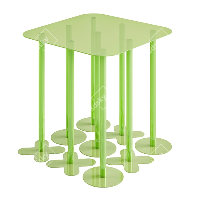 Two-sided Plastic Side Table 3D model image 2