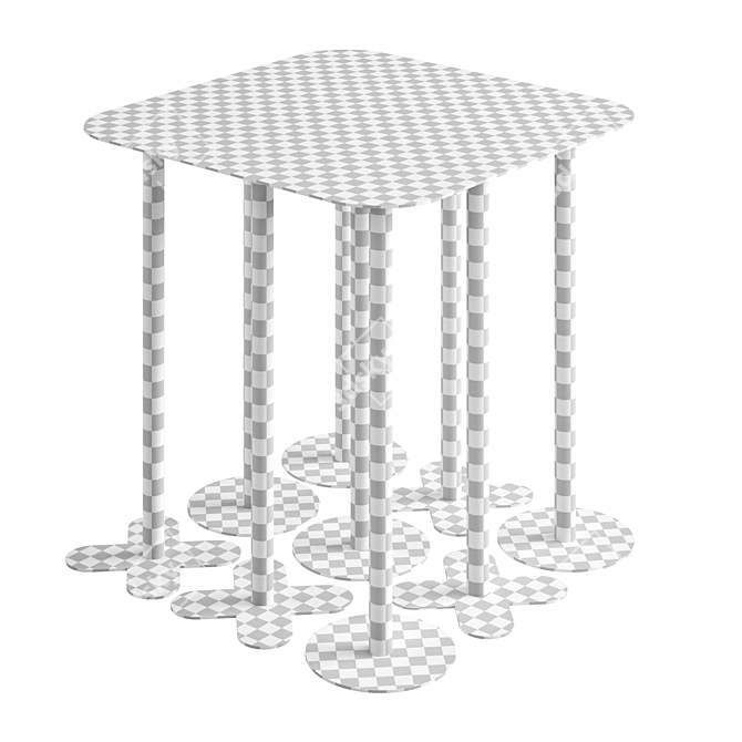 Two-sided Plastic Side Table 3D model image 3