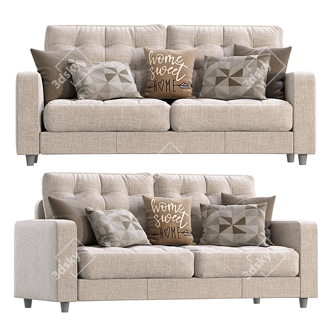 Contemporary Linkoln Divan Sofa Set 3D model image 1