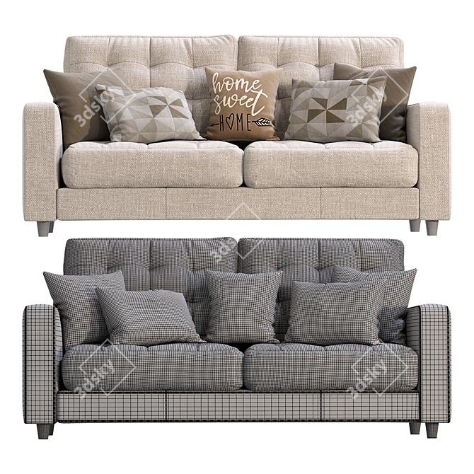 Contemporary Linkoln Divan Sofa Set 3D model image 5