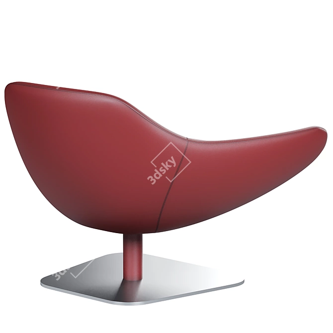 Modern Meredith Swivel Armchair 3D Model 3D model image 1