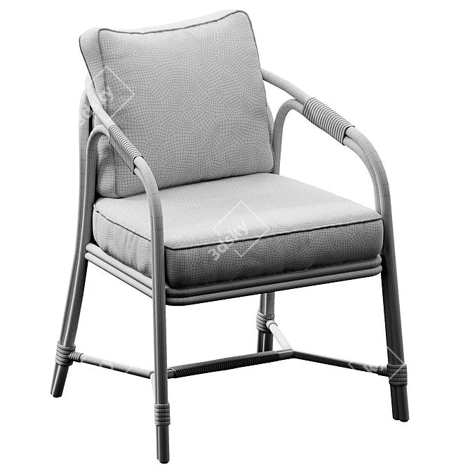 Elegant Ojai Dining Chair 3D model image 6