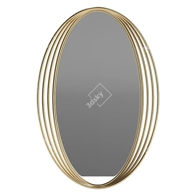 Zelda Oval Mirror UV Unwrapped 3D model image 2