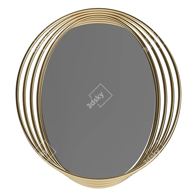 Zelda Oval Mirror UV Unwrapped 3D model image 3