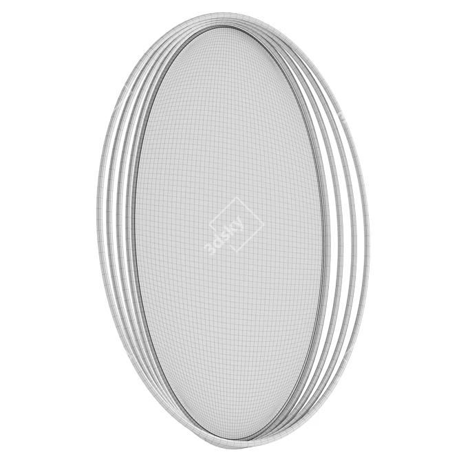 Zelda Oval Mirror UV Unwrapped 3D model image 6