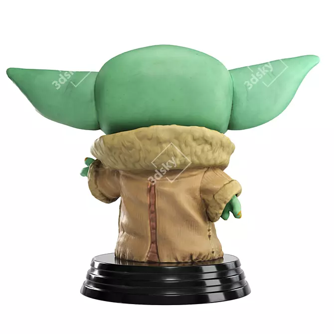 Mandalorian Funko Grogu Figure. 3D model image 4