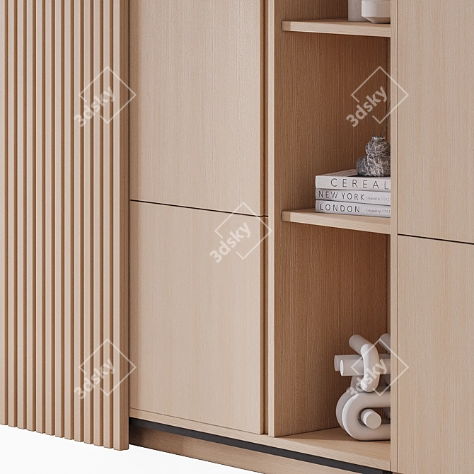 Modern Sliding Door Wardrobe Set 3D model image 6