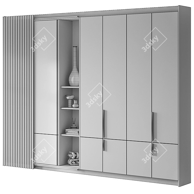 Modern Sliding Door Wardrobe Set 3D model image 7