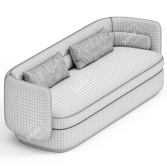 Modern Gray Bouclé Sofa: 3Ds Max, Corona, OBJ 3D model image 3