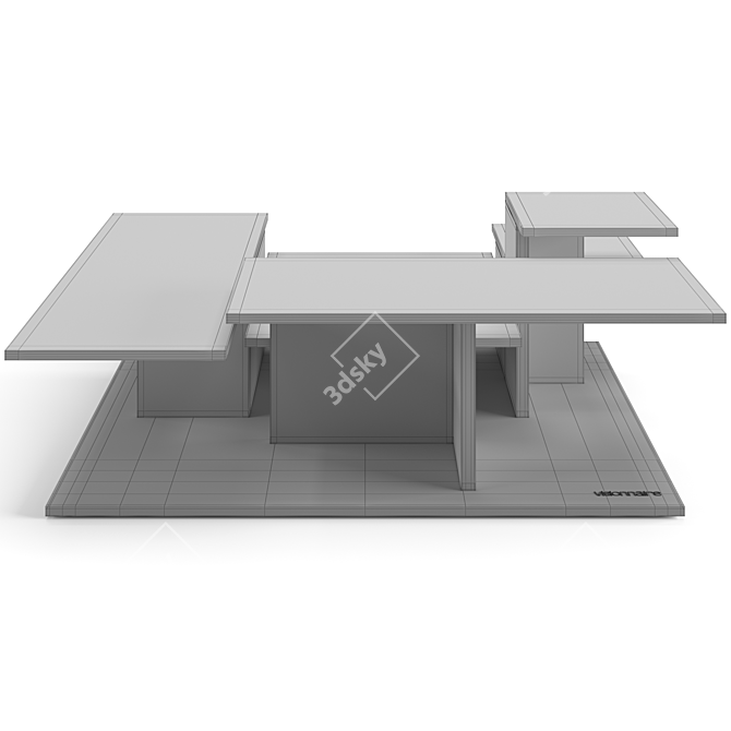 Modern Designer Visionnaire Building Table 3D model image 6