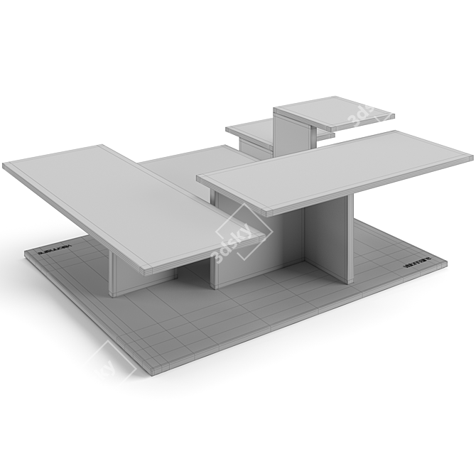 Modern Designer Visionnaire Building Table 3D model image 7