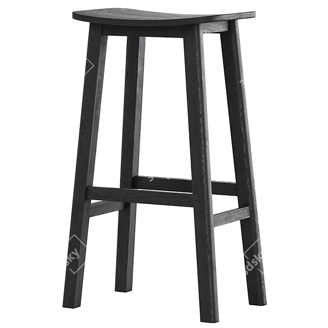 Sedate Bar Stool by Cosmo 3D model image 1