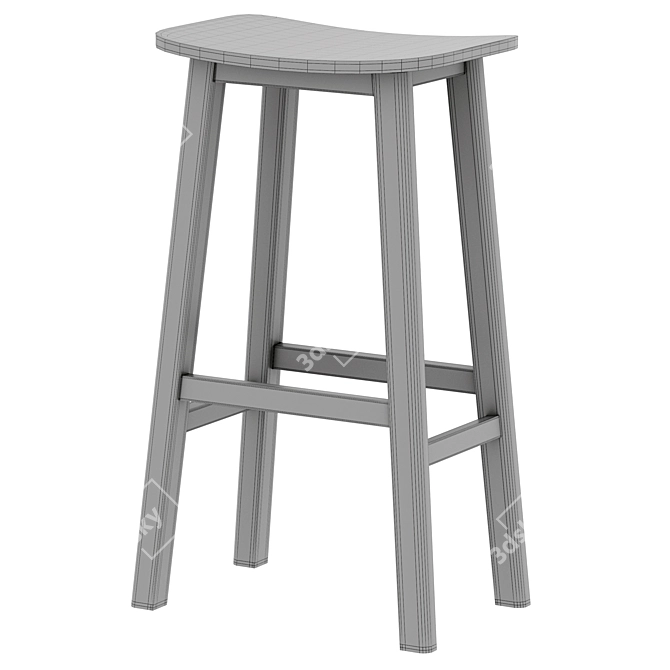 Sedate Bar Stool by Cosmo 3D model image 4