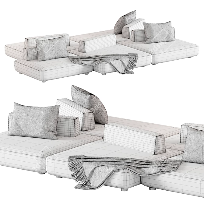 Modern 3D Sofa Design Boca 3D model image 3