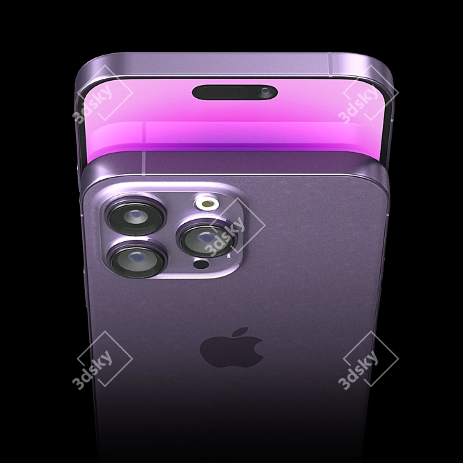 High-Quality iPhone 14 Pro Max 3D model image 4