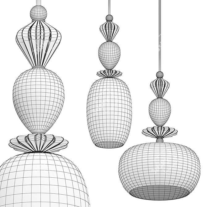 Elegant Odeon Light Pendant 3D model image 3