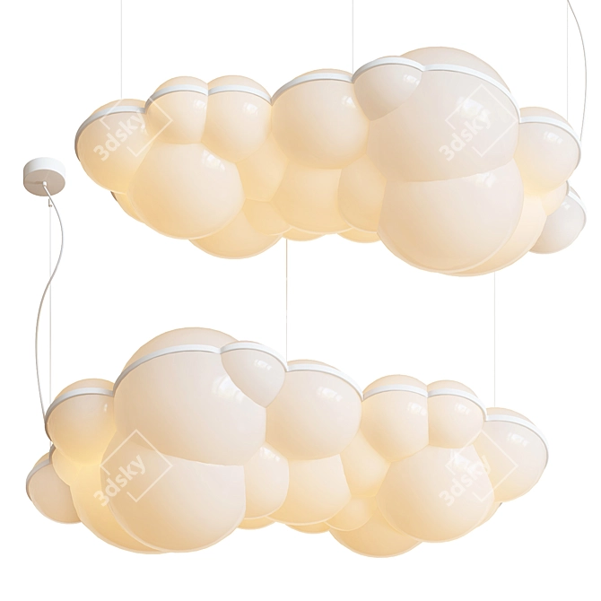 Cloud-inspired Nuvola Pendant Illumination 3D model image 1