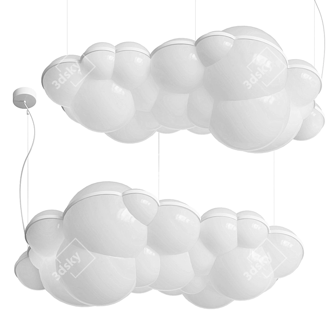 Cloud-inspired Nuvola Pendant Illumination 3D model image 6