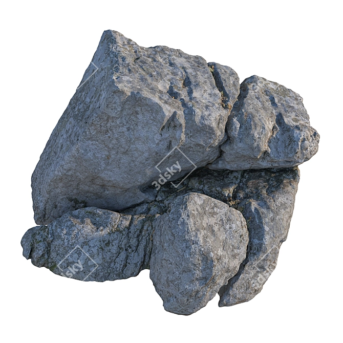 Park and Landscape Stone Decoration 3D model image 5