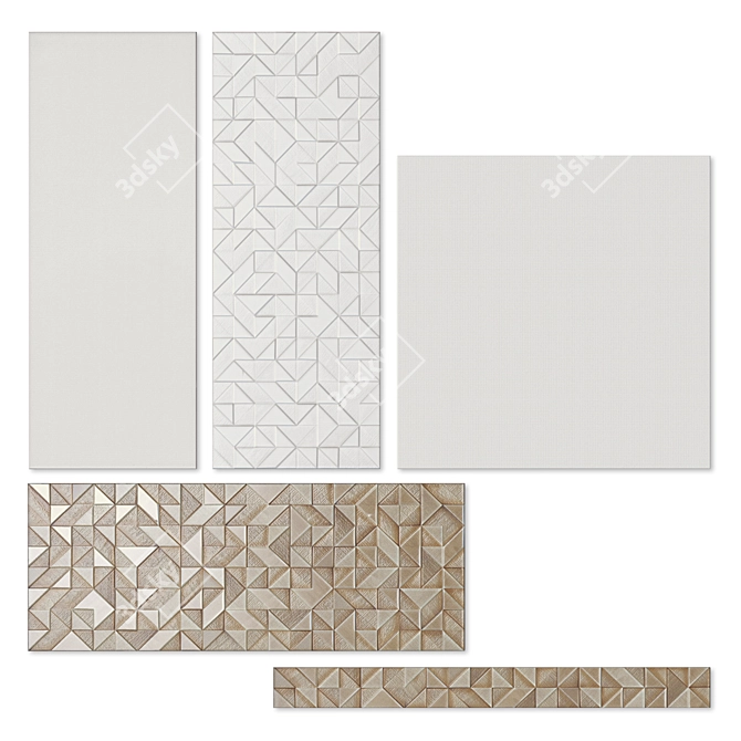 Traditional Bathroom Tiles Odisea Ukraine 3D model image 1