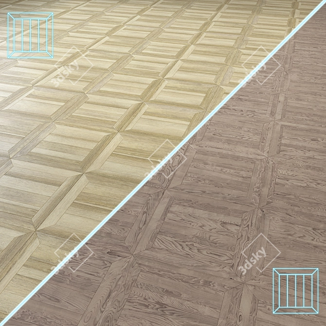 High-Quality 3D Wooden Flooring Model 3D model image 1