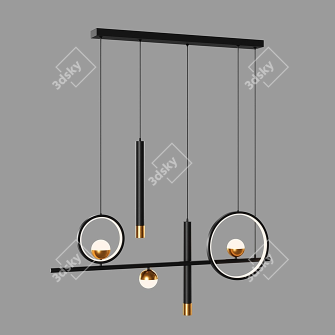 Odeon Light Teana Pendant Light 3D model image 2