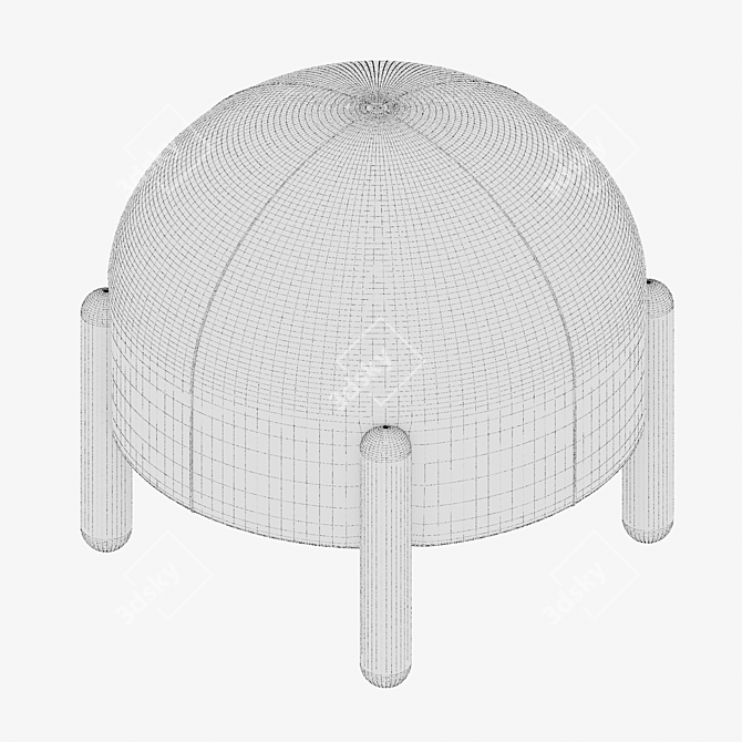 Designer Mushroom Pouf by Light Room 3D model image 2