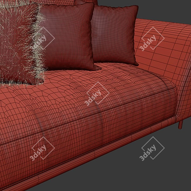 Modern Hollywood Sofa Set 3D model image 7