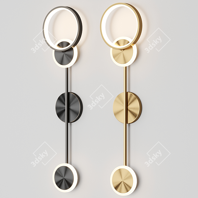 Modern LED Wall Sconce Amber 3D model image 1