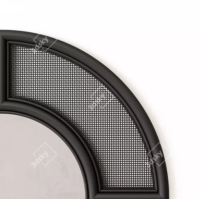 Boho Chic Rattan Mirror - Pottery Barn 3D model image 2