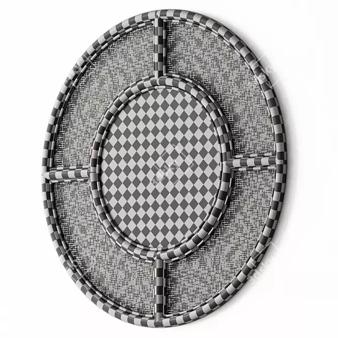 Boho Chic Rattan Mirror - Pottery Barn 3D model image 5