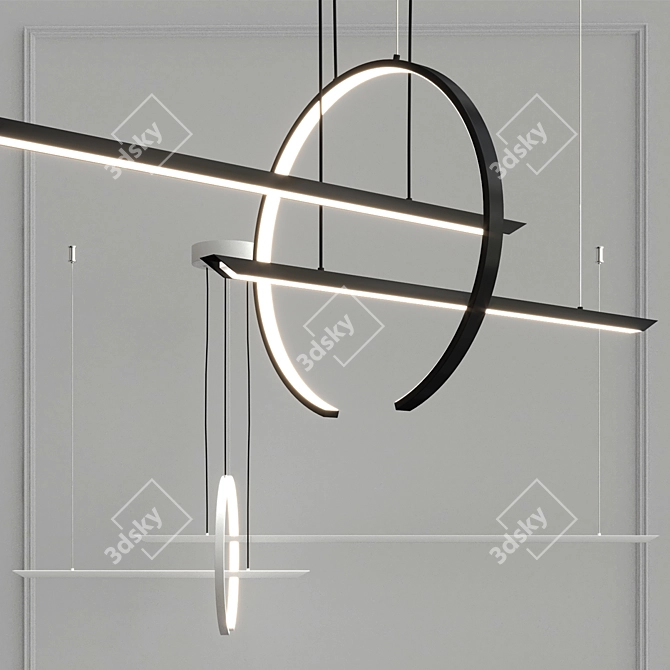 Modern Outdoor Lighting Fixture 3D model image 2