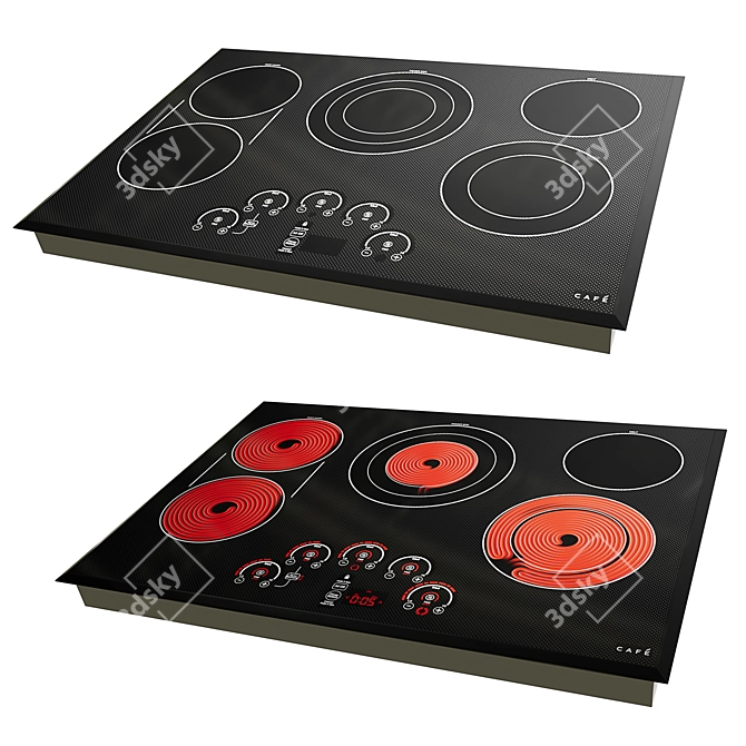 Cafe 30" Touch-Control Electric Cooktop 3D model image 1