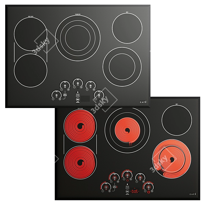 Cafe 30" Touch-Control Electric Cooktop 3D model image 2