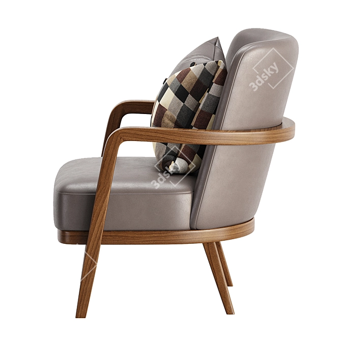 Sleek Leather Armchair Mobi ALTO 3D model image 2