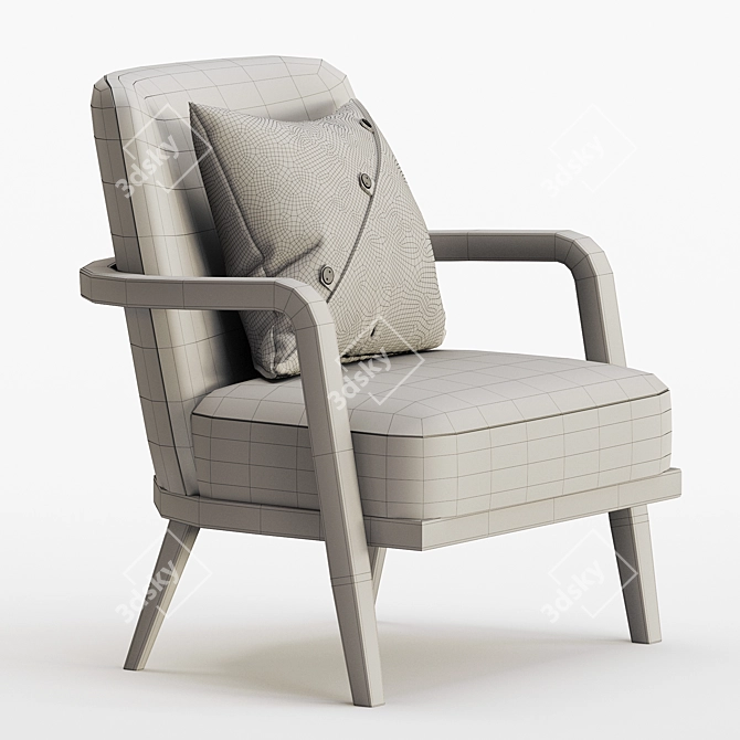 Sleek Leather Armchair Mobi ALTO 3D model image 4