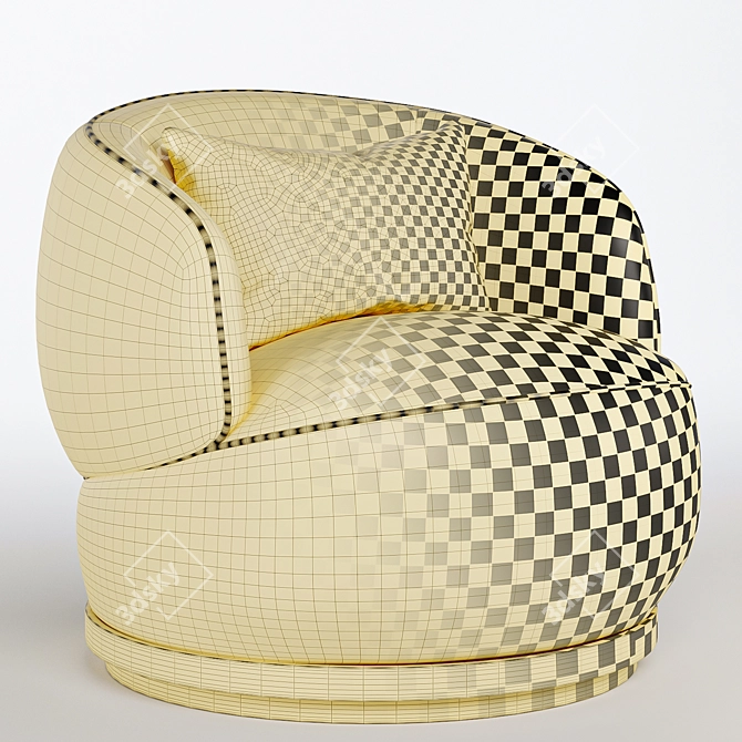 Modern Orbit Armchair Variety Offered 3D model image 7