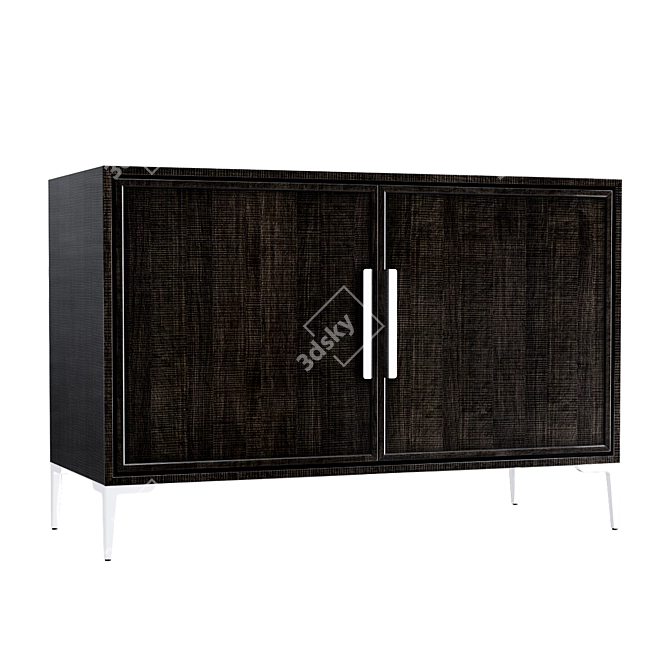 Handcrafted Modern Buffet with Platan Veneer 3D model image 2