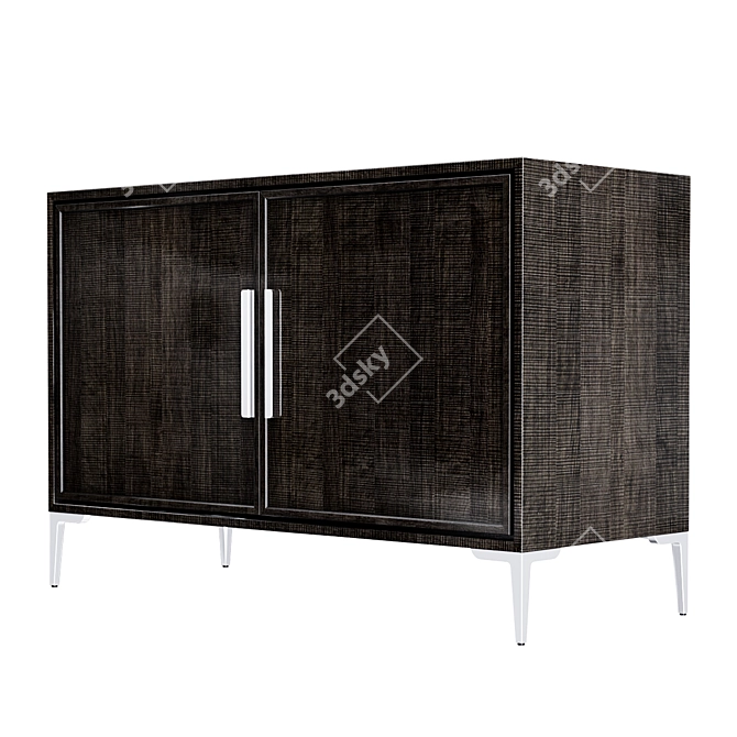 Handcrafted Modern Buffet with Platan Veneer 3D model image 3