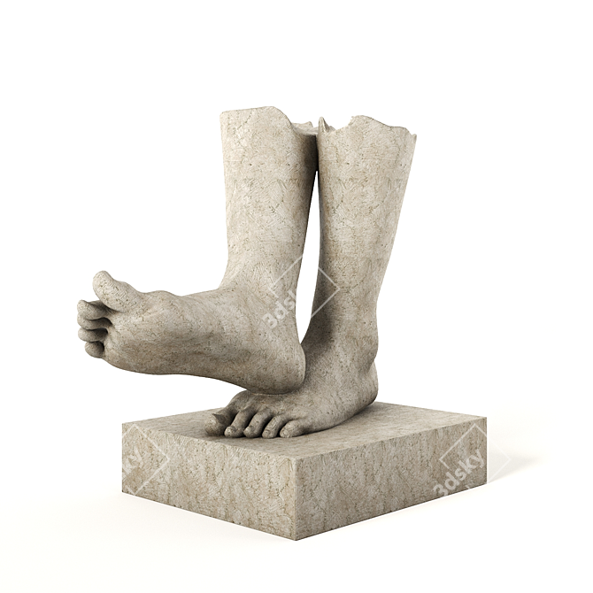 Clay Foot Sculpture Kit 3D model image 1