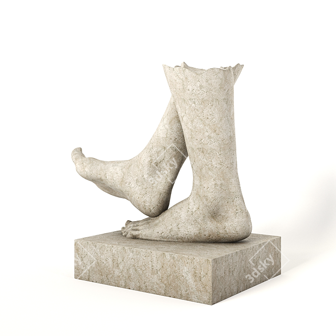 Clay Foot Sculpture Kit 3D model image 2