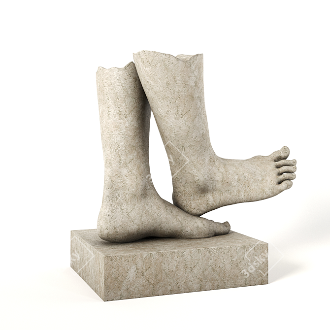 Clay Foot Sculpture Kit 3D model image 3