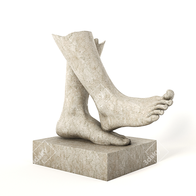 Clay Foot Sculpture Kit 3D model image 4