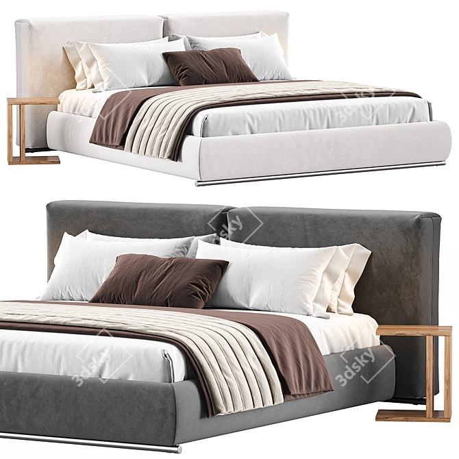 Flexform Asolo Bed 2015 Edition 3D model image 1