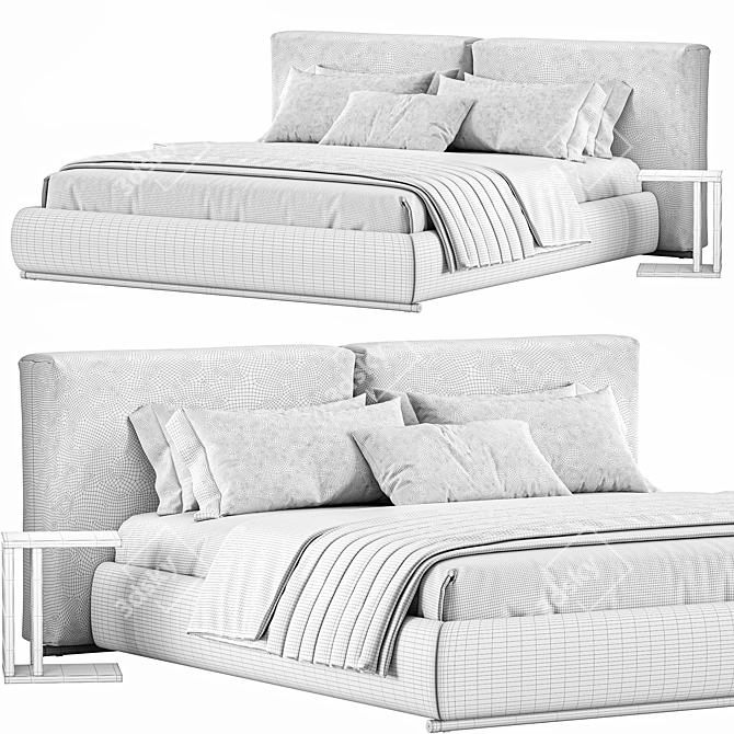 Flexform Asolo Bed 2015 Edition 3D model image 4