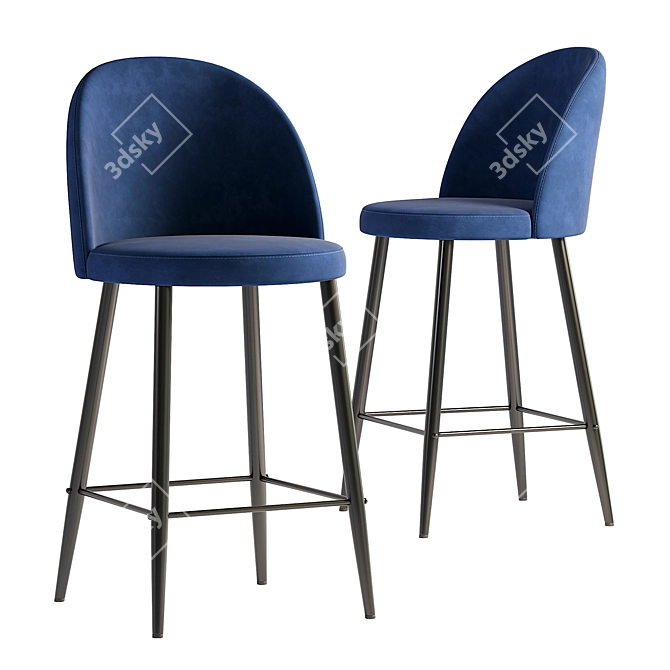 Contemporary Amizure Bar Stool 3D model image 1