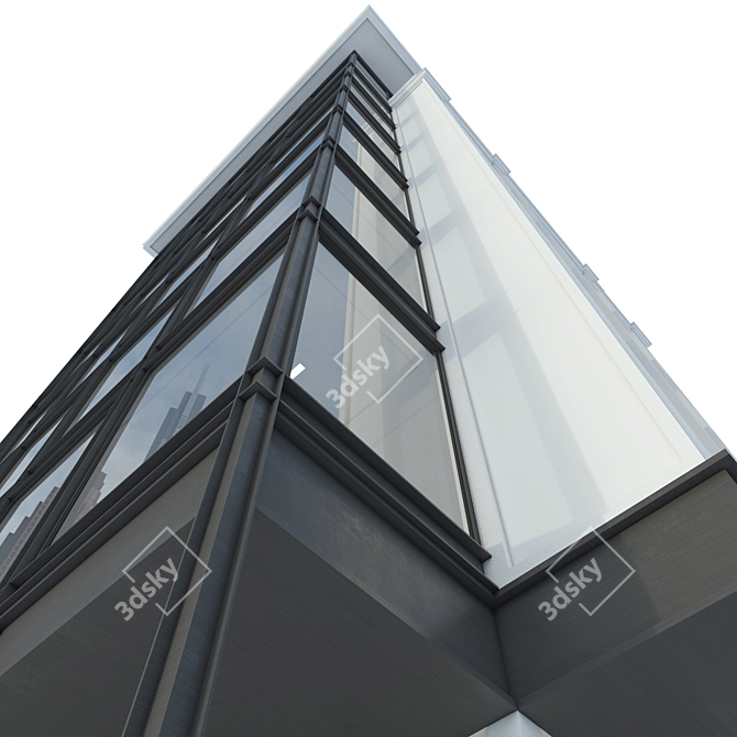 Detailed Modern Office Building Model 3D model image 3