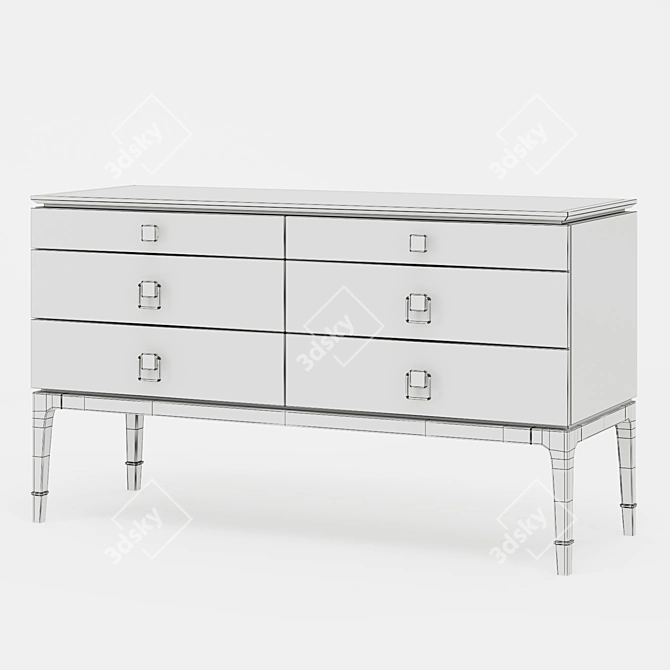 Elegant Nino NARA 6-Drawer Chest 3D model image 4